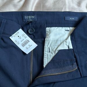 NWT J Crew Pants 30x30 Slim Fit 5-Pocket Tech Flex Chino Pants Lightweight Navy